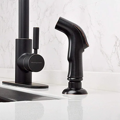 Vista 4 de Reemplazo del rociador de fregadero de cocina, rociador lateral para fregadero de cocina, cabezal rociador de fregadero con manguera y soporte