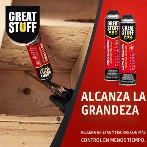 Vista 4 de GREAT STUFF PRO Gaps & Cracks - Kit de sellador de aislamiento de espuma