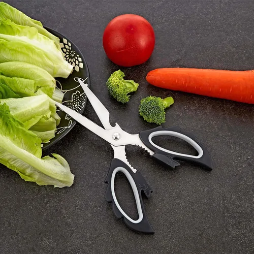 Vista 7 de Livin Tijeras estéticas de cocina con alas de ángel y gatos, ambidiestras con mango de agarre grande para diestros e zurdos, tijeras ergonómicas