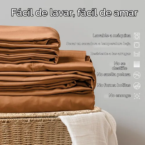 Vista 8 de Juego de sábanas de 100 % viscosa de bambú, tamaño Queen, súper suave, 4 piezas refrescantes para personas que duermen con calor, absorción