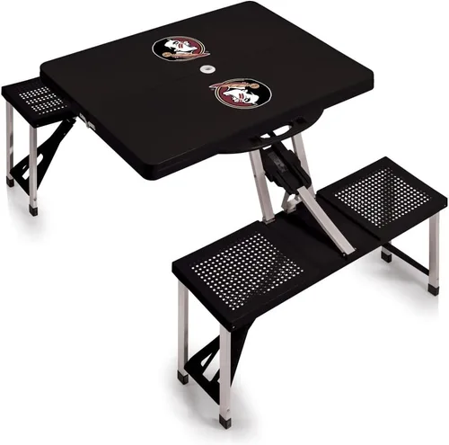 Vista 31 de PICNIC TIME NCAA North Carolina Tar Heels Folding Picnic Table - Camping Table - Outdoor Table with Umbrella Hole