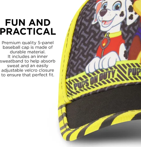 Vista 4 de Nickelodeon Baseball Cap, Paw Patrol Marshall Adjustable Toddler 2-4 Or Boy Hats for Kids Ages 4-7
