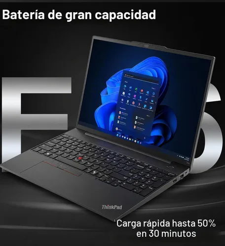 Vista 3 de Lenovo ThinkPad E16 - Computadora portátil de 16 pulgadas FHD+, AMD Ryzen 5