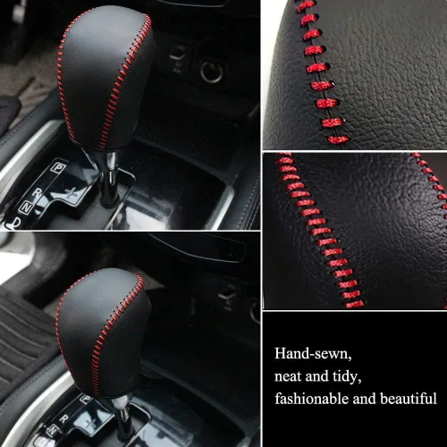Vista 6 de XITER Funda de cuero para palanca de cambios, protector de guarnición para transmisión automática, accesorios interiores para Nissan Altima