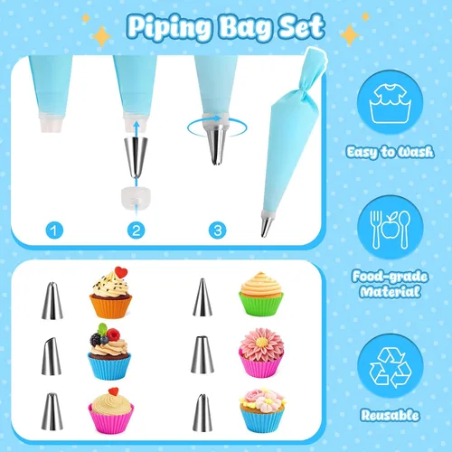 Vista 7 de LovesTown Juegos de Cocina y Horneado para Niños, 32 Piezas Accesorios de Cocina de Juguete Juguetes de Juego de Simulación para Cumpleaños de Niños