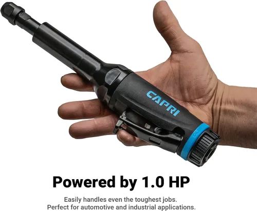 Vista 2 de Capri Tools Molinillo de troquel recto Air de 1/4 pulg. 1 HP, cuello extra largo de 5.5 pulgadas