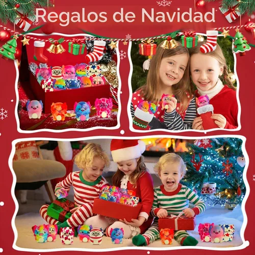 Vista 8 de Paquete de 20 juguetes esponjosos para fiestas, juguetes antiestrés de Rainbow Mix