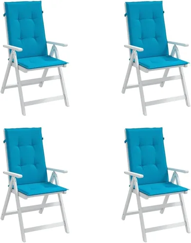 Vista 19 de Cojines para silla de jardín con respaldo alto, 2 piezas, color antracita, 47.2 x 19.7 x 1.2 pulgadas, cojines de tela para sillas de comedor