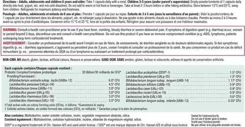 Vista 2 de Probiótico 30 mil millones y 30 cápsulas Marca: Jamieson Laboratories