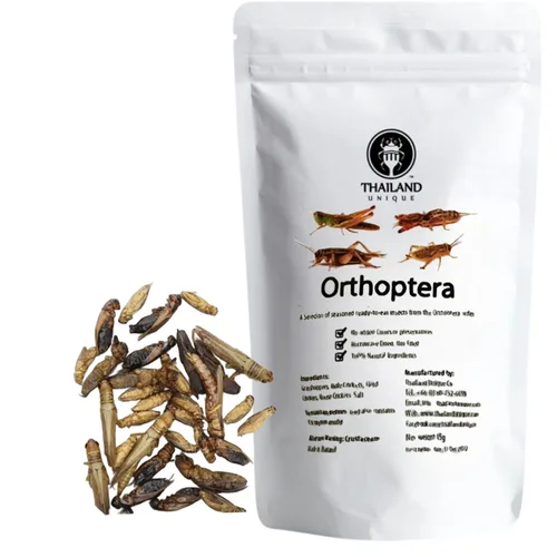 Vista 15 de Thailand Unique Grillos sazonados para barbacoa – Bolsa de 0.53 oz de insectos comestibles deshidratados para humanos, insectos nutritivos