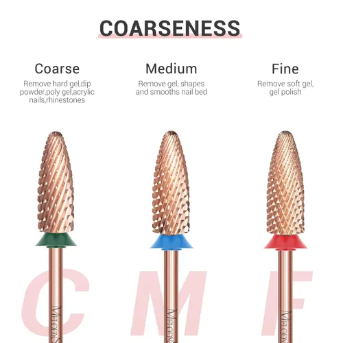 Vista 4 de MelodySusie Brocas largas para uñas con llama, brocas de tungsteno de carburo de 3/32 pulgadas, adecuadas para manicura, pedicura, cutícula, esmalte