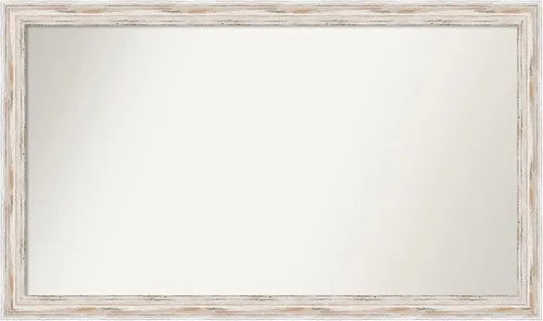 Vista 323 de Amanti Art Espejo personalizado, espejo de baño estrecho Alexandria White Wash, espejo de pared o espejo de tocador de baño sobre el fregadero