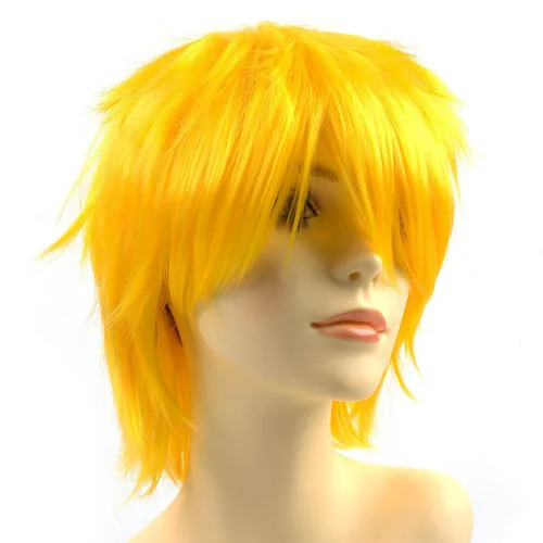 Vista 15 de Modernfairy Dark Orange Wig Short Anime Halloween Wigs for Men Women