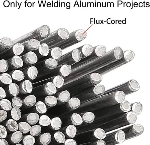 Vista 3 de 50 piezas de varillas de soldadura de aluminio con núcleo fundente 550℃/1022℉ Varillas de soldadura de aluminio de baja temperatura Varillas