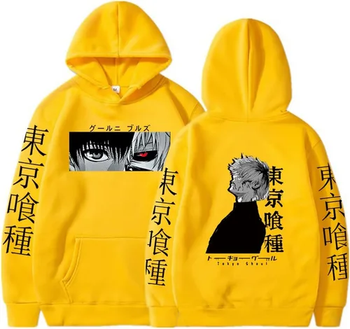 Vista 3 de Symish Anime - Sudadera con capucha unisex de Ken Kaneki con estampado 3D