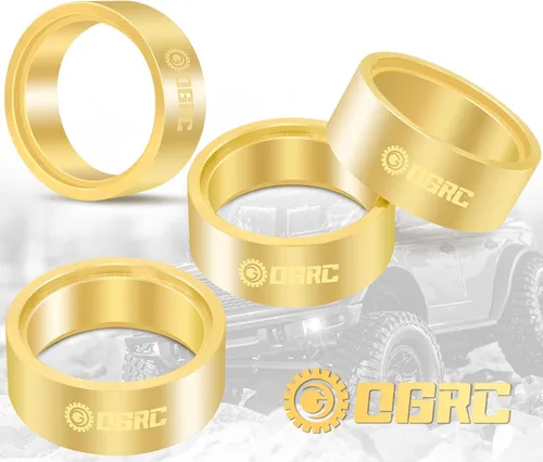 Vista 5 de OGRC 3.25 oz 1.0" Latón interno Beadlock rueda Pesos Abrazadera Anillo para SCX24 0.81 oz/pc SCX24 pesa 1.0 pulgadas anillos de latón pesado 1/24