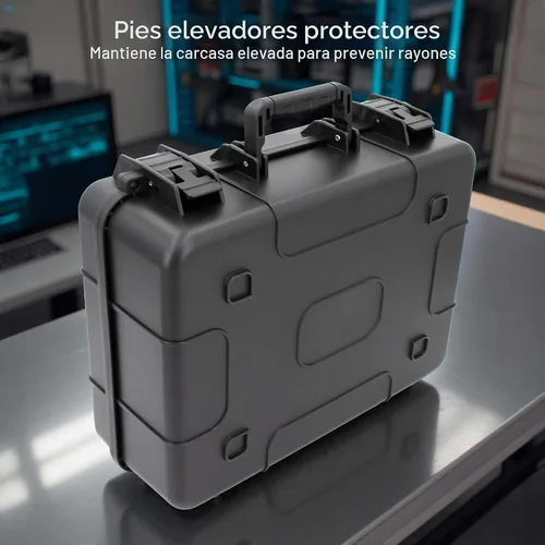 Vista 8 de CASEMATIX Funda rígida para laptop de 15.6 pulgadas – Funda de transporte de viaje resistente a prueba de golpes con protección de espuma