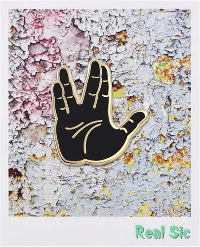 Vista 4 de Live Long & Prosper - Pin de esmalte con emoji, hecho por fanáticos de Star Trek, Esmalte
