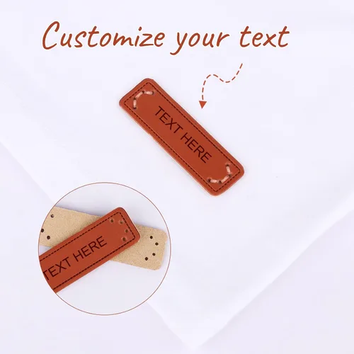 Vista 3 de Etiquetas de ropa personalizadas,Etiquetas de cuero personalizadas,Etiquetas de punto con nombre personalizado,Etiquetas de cuero personalizadas