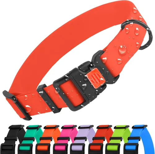 Vista 12 de CollarDirect Collar de perro impermeable – Silicona, plástico, resistente al olor, fácil de limpiar, para perros pequeños, medianos y grandes