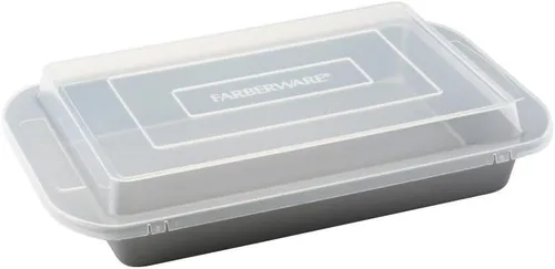 Vista 15 de Farberware Moldes antiadherentes para hornear, molde antiadherente para tartas, rectangular, 9 x 13 pulgadas, color gris, (paquete de 6)