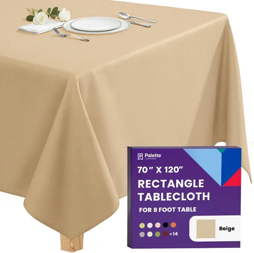 Vista 115 de Gee Di Moda - Mantel rectangular de 60 x 84 pulgadas – Mantel rectangular de poliéster lavable para mesa de 5 pies