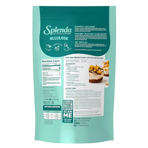 Vista 2 de Edulcorante ESPLENDA Allulose, a base de plantas, cero calorías, para hacer pasteles y bebidas, en una bolsa de cierre hermético