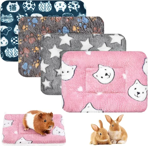 Vista 8 de 2 piezas de cama para conejillo de indias, colchón lavable para conejo pequeño, acolchado para animales pequeños, almohada para conejillo de indias