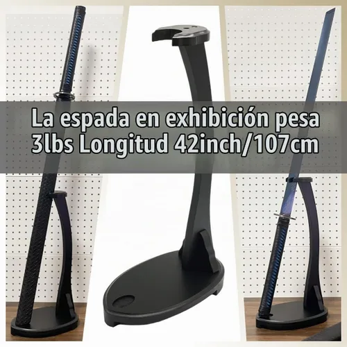 Vista 5 de Soporte de espada vertical samurái Katana Tanto soporte de exhibición forma de cisne 9.1 in / 17.3 in / 22.8 in Medio