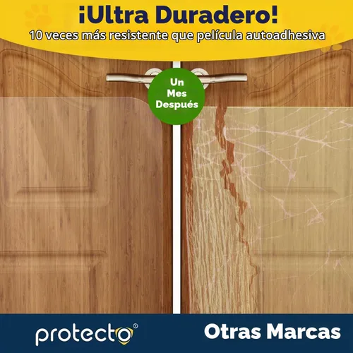 Vista 3 de PROTECTO Door Protector from Dog Scratching, 18x12 - Door Scratch Guard transparente (1 - Pack Clear)