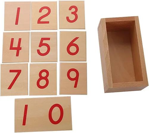 Vista 9 de Montessori Matemáticas Materiales Numerales Tarjetas para Preescolar Herramienta de Aprendizaje Temprano