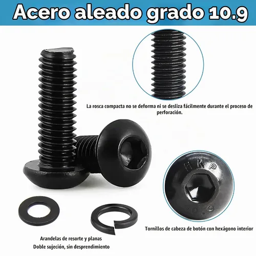 Vista 2 de SATANTECH Kit surtido de 1625 tornillos y tuercas, M2 M3 M4 M5 Surtido de pernos de tuerca con cerradura y arandelas planas, kit surtido de Kit