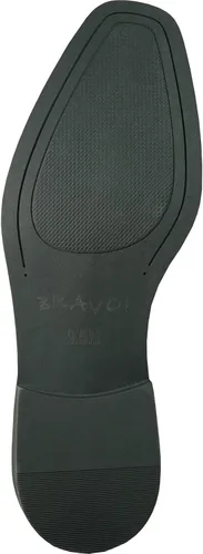 Vista 4 de bravo! Zapato de vestir para hombre King clásico con cordones Oxford liso o puntera o punta de ala de cuero calcetín ancho medio y ancho tamaño de 6