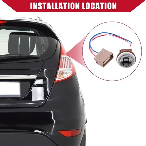 Vista 2 de No.2U5Z13411SA - Soporte para lámpara trasera y de coche con arnés de cable para Ford F-150 2004-2017, conector de señal de luz, plástico, 1 unidad