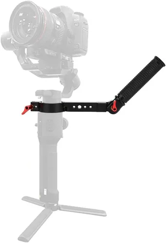 Vista 2 de Agarre de mano de cardán, soporte de extensión con cordón, soporte de extensión para monitor de montaje flash, extensor de mango compatible con DJI