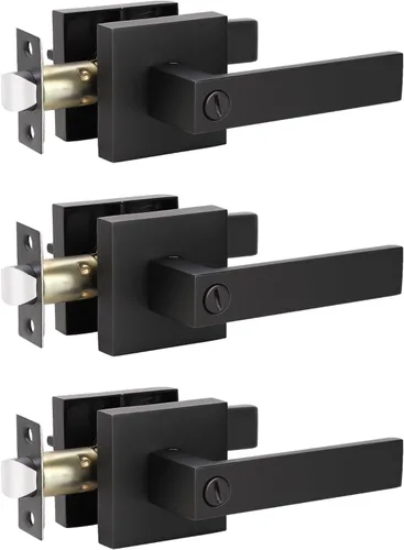 Vista 109 de KNOBWELL - Juego de cerradura con 1 picaporte resistente para puertas de una cara, ideal para puertas interiores reversibles, 0.93 libras
