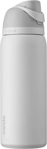 Vista 99 de Owala FreeSip - Acero inoxidable - 32 oz - Morado/Azul (pistas de esquí de los años 80)