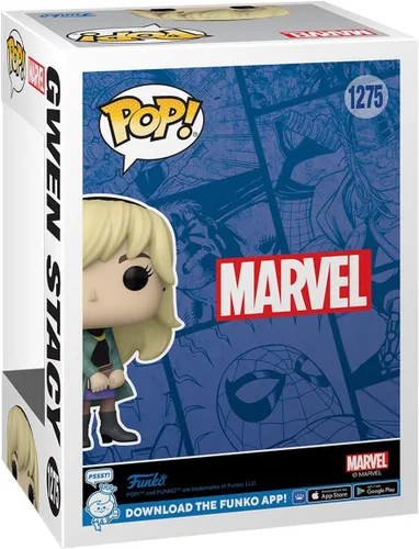Vista 3 de POP Marvel: Spider-Man – Figura de vinilo Funko exclusiva de Gwen Stacy (con funda protectora de caja compatible), multicolor, 3.75 pulgadas
