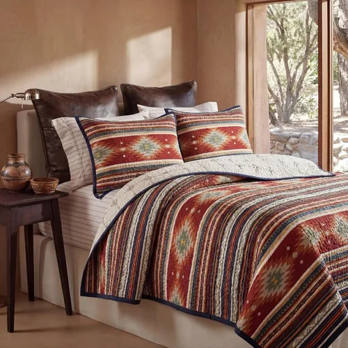 Vista 14 de Paseo Road Desert Sage - Juego de edredón tamaño individual, juego de ropa de cama rústico occidental de 2 piezas con funda de almohada, edredón