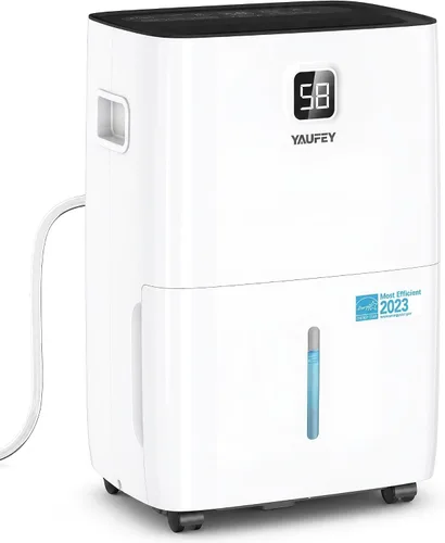 Vista 11 de Yaufey Deshumidificador Energy Star de 80 pintas para el hogar, sótano y habitación grande de hasta 5500 pies cuadrados, con manguera de drenaje
