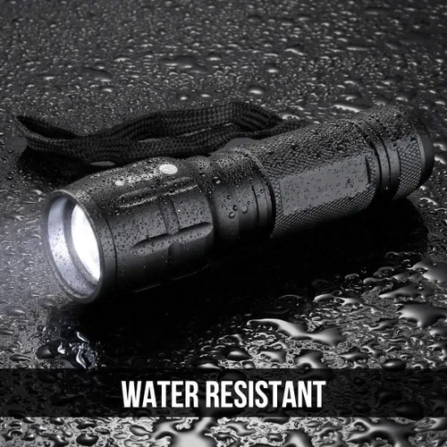 Vista 6 de Linternas LED de alto lúmenes, linterna pequeña, impermeable, luz de flash de enfoque ajustable para exteriores, emergencia, accesorios tácticos