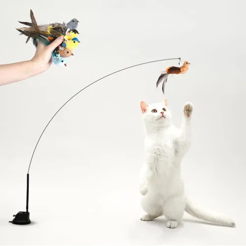Vista 2 de Leo's Paw Juguete interactivo para gatos con simulación de pájaro (Cables de repuesto 3 piezas)
