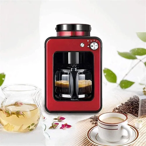 Vista 2 de Cafetera, cafetera automática, máquina de café expreso, cafetera automática de preparación, molinillo de café de rebabas integrado, perfecto