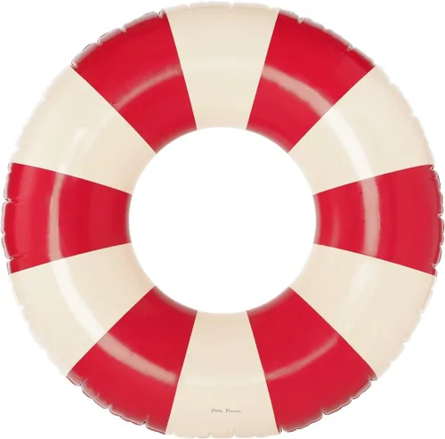 Vista 18 de Petites Pommes Flotador de piscina a rayas para niños y niños pequeños, tubo interior duradero, diseño de rayas clásico impreso a mano, dona