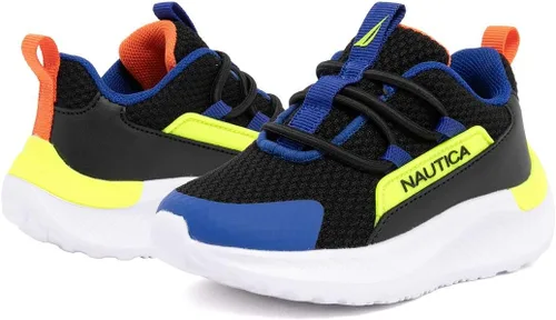 Vista 6 de Nautica Tenis deportivos para niños y niñas, tenis ligeros para correr, para niños pequeños, niños pequeños y grandes
