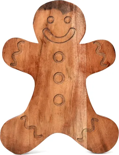 Vista 15 de Treen Art Tabla de cortar de madera de acacia para decoración de cocina, 14 pulgadas de largo x 13 pulgadas de ancho, tabla de cortar de madera