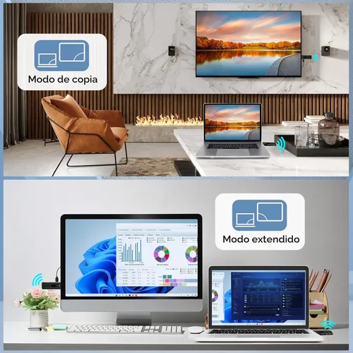 Vista 5 de Beyn - Transmisor y receptor HDMI inalámbrico, pantalla LED mejorada 2026, decodificación 4K y salida de 1080P, extensor HDMI inalámbrico Plug and