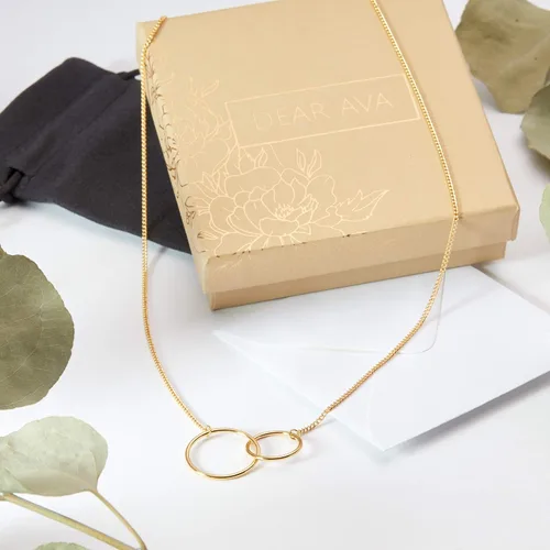Vista 7 de Dear Ava Collar de regalo para mujeres y niñas, colgante de joyería moderna ajustable, idea de regalo de amor para ella con tarjeta sincera, regalos