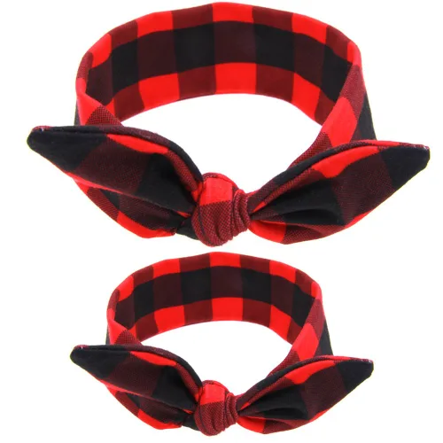 Vista 2 de Bodermincer Juego de 6 diademas de 6 colores para mamá y yo, banda para el pelo, diademas con nudo de lazo, accesorios para el pelo del bebé, 6
