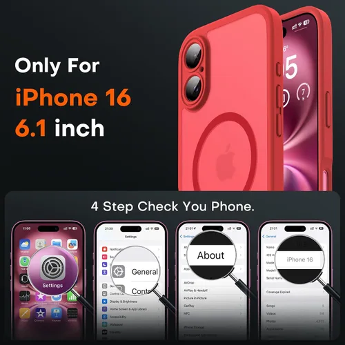 Vista 374 de TOCOL Funda para iPhone 11, compatible con Magsafe, protección completa de cámara, imanes integrados, protección contra caídas, funda translúcida